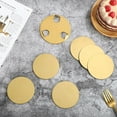 thumbnail image 6 of Yucurem Gold Stainless Steel Coasters with Holder, Modern Mirror Drink Decor Set of 6, Round Cup Coasters with Non-Slip EVA Base for Coffee Bar and Dining, 6 of 10