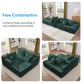 thumbnail image 5 of Puremind 106" L-Shaped Sectional Sofa with Left Facing Chaise, Corduroy Comfy Cloud Couch, Sectional Couch with Deep Seat for Living Room/Apartment, Green, 5 of 8