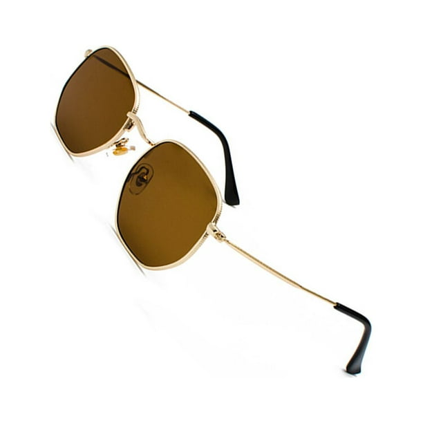 ziyahi Square Sunglasses Sun Glasses Vintage Female Metal Frame Fishing  Glasses Lightweight Classic Eyewear Shades Accessory Type 7 