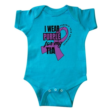 

Inktastic Chronic Pain I Wear Purple For My Tia Gift Baby Boy or Baby Girl Bodysuit