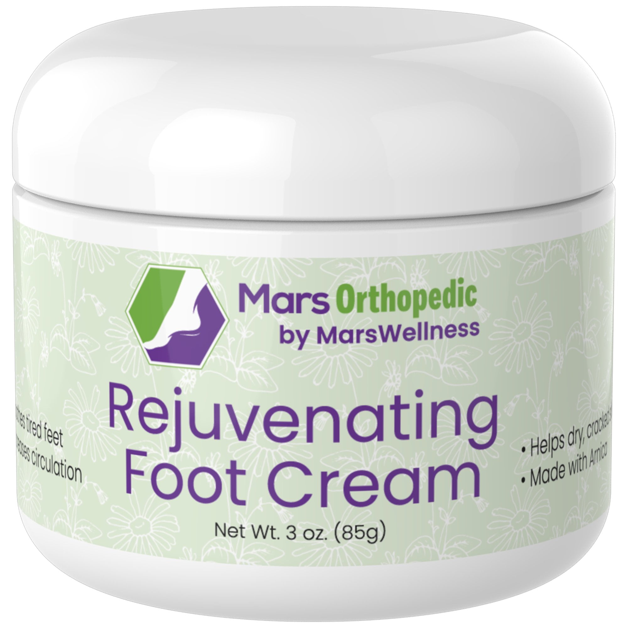 Mars Orthopedic Rejuvenating Foot Cream for Dry Cracked Feet, Diabetic