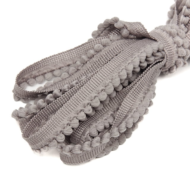Hioecau 1000CM Pom Pom Trim Ribbon DIY Sewing Crafts Ball Fringe Ribbon Home Curtain Clothes Pillow Decoration Pompom Tassel Ribbon