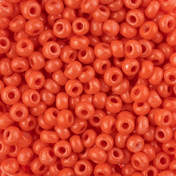 John Bead Czech Glass Seed Beads 8/0 (22g) Terra Intensive Orange