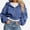 Blue, variant on Lumosvexa Women's Zipper Hooded Jacket, Long Sleeve Lightweight Loose Fit Winter Casual Crop Jacket Gray L