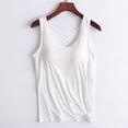 thumbnail image 2 of UPPADA Tank Tops with Built in Bra Padded Soft Solid Color Sleeveless Tops Workout Gym Shirt Comfy Basic Tank Tops,Tank Top for Women White,XXXXL, 2 of 4
