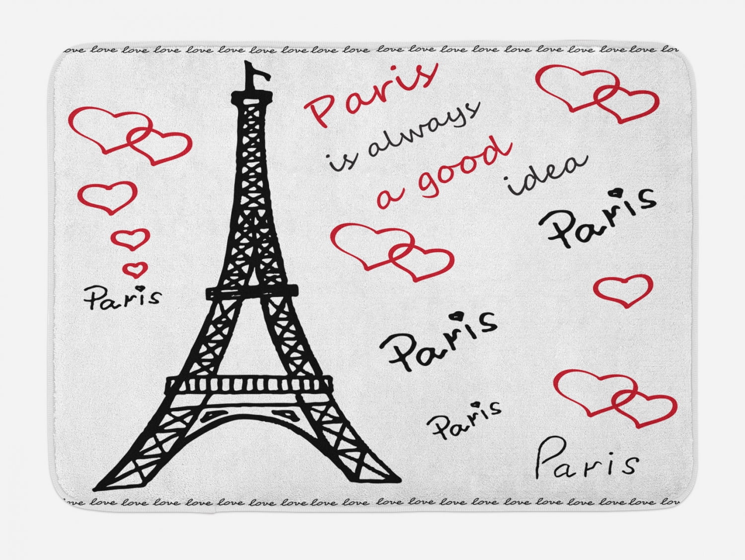 Eiffel Tower Bath Mat Eiffel Tower Paris Is Always A Good Idea Tourism Locations Sweet Love Non Slip Plush Mat Bathroom Kitchen Laundry Room