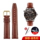 thumbnail image 3 of Correa de reloj de piel italiana negra y azul de 20 mm para IWC Pilot Mark Rolex Longines L2 L3 L4 Correa de grano de lichi suave para reloj de hombre, 3 of 5