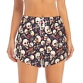 thumbnail image 2 of KLL Guitar Skull record Pattern Shorts Women,Athletic Shorts High Waisted Running Shorts Pocket Sporty Short Gym Elastic Workout Shorts-X-Large, 2 of 7