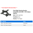 thumbnail image 2 of Front Right Steering Knuckle - Compatible with 2008 - 2014 Subaru Impreza 2009 2010 2011 2012 2013, 2 of 2
