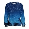 thumbnail image 7 of Galaxy Star Outer Space Womens Casual Crewneck Sweatshirt Long Sleeve Tops Cute Pullover Loose Fit, 7 of 7