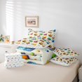 thumbnail image 6 of Manfei Cute School Bus 7-Piece King Bedding,City Cars Pattern King Bed in a Bag,Beige,Polkadot Reversible, 6 of 7