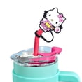 thumbnail image 4 of 10mm Hello Kitty 2D lindos dibujos animados niños temáticos dibujos animados puntas de paja cubre copa Stantly cubierta de paja toppers para regalo de fiesta, 4 of 4