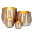 thumbnail image 3 of MDR Trading AB-33-SAVOY-LG-Q01 Grid Pattern Hurricane Candle Holder, Gold, 3 of 3