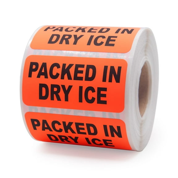 PACKED IN DRY ICE Labels