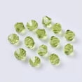 thumbnail image 2 of GKNET Imitation Austrian Crystal Beads Grade AAA Faceted Bicone 3mm/6mm for Jewelry-YellowGreen-3mm (100pc/bag), 2 of 6