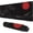 Black Japanese Style Wave and Red Sun, variant on Desk Mat, Abstract Black White Ink Liquid Waves Extended Gaming Mouse Pad Large, 31.5"x11.8" Big Mouse Pad with Non-Slip Base and Stitched Edge, Long Computer Keyboard Mouse Mat for Home Office Work