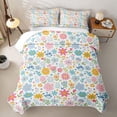 thumbnail image 2 of Homewish Pastel Ditsy Floral Quilt King For Girls,Pink Blue Yellow Cute King Coverlet Set,3 Pieces, 2 of 7