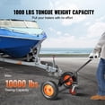 thumbnail image 2 of VEVOR Adjustable Trailer Dolly, Dolly for Trailer with 1-7/8'' Hitch Ball & 10'' Solid Tires, 16''-24'' Adjustable Height, 1000lbs Tongue Weight Capacity, 2 of 8