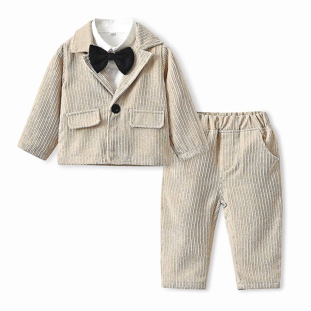 Traje de caballero para niños Disfraz de pana de invierno de manga larga