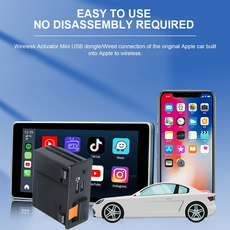 CHAMAIR CarPlay Android Auto USB Adapter 12V Wireless AI Box for Mazda CX5  CX3 CX9 16-19