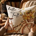 thumbnail image 5 of Fall Decor, Fall Decorations for Home, Indoor Fall Decor, Pumpkin Home Decor, 18X18 Inch Autumn Harvest Pumpkin Sunflower Print Throw Pillow Cover for Porch, Entryway, Bed, Patio,, 5 of 6