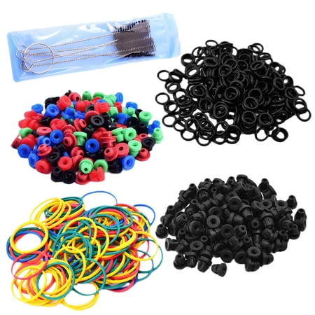 400pcs Tattoo Rubber Bands & Grommets - 200 Bands & 200 Nipples For Coil Machines, Black