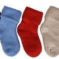 thumbnail image 2 of Unisex Children 4 Pairs Pack Cashmere Wool Socks Solid Color Size 0M-6M, 2 of 3