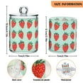 thumbnail image 5 of Yayeee 2 Pack Qtip Holder Bathroom Cotton Swab Canister with Lid Clear Dispenser Set, Red Strawberry, 5 of 6