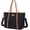 Black, variant on Lightweight Women Laptop Tote Bag for Work, Casual Handbag for Travel Beach College Teacher