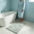 thumbnail image 5 of Darzheoy Seashell Bath Mat, Embossed Soft Absorbent Bathroom Rug, Water Absorbing Door Mat, Quick Dry Bathroom Mat for Shower, Sink, Bedroom, Entryway, Laundry Room, 5 of 8