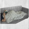 thumbnail image 5 of Botany Soft Flannel Fleece Throw Blanket, Simplistic Continuous Olive Branch Pattern, Cozy Plush for Indoor and Outdoor Use, 70" x 90", White Pastel Green, by Ambesonne, 5 of 5