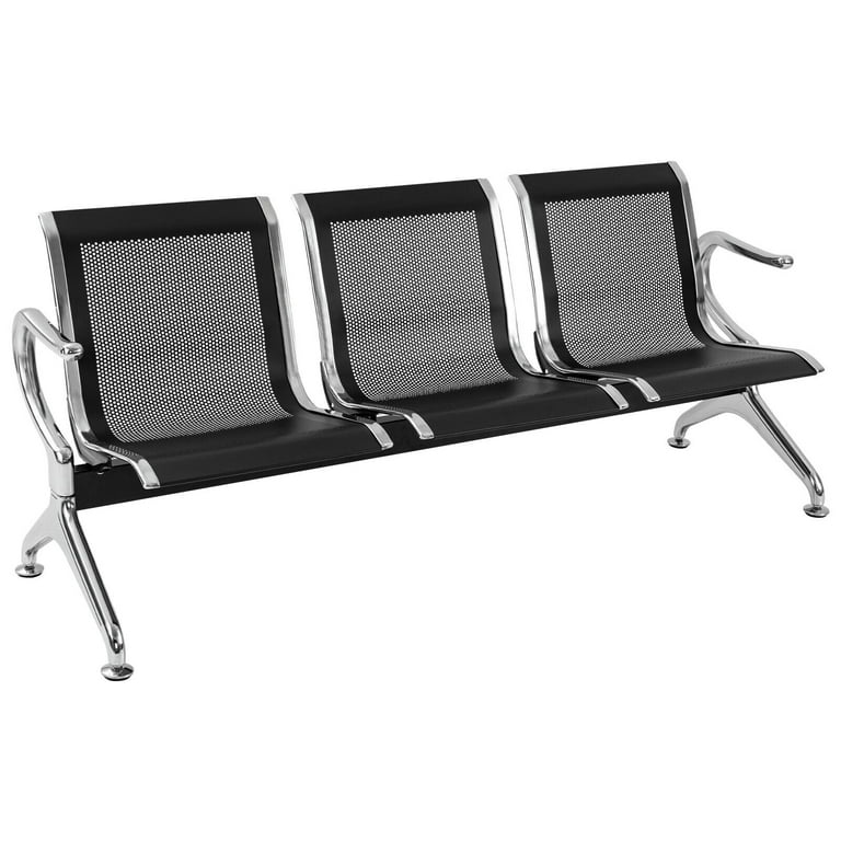 3 seater stainless 2025 steel waiting chair
