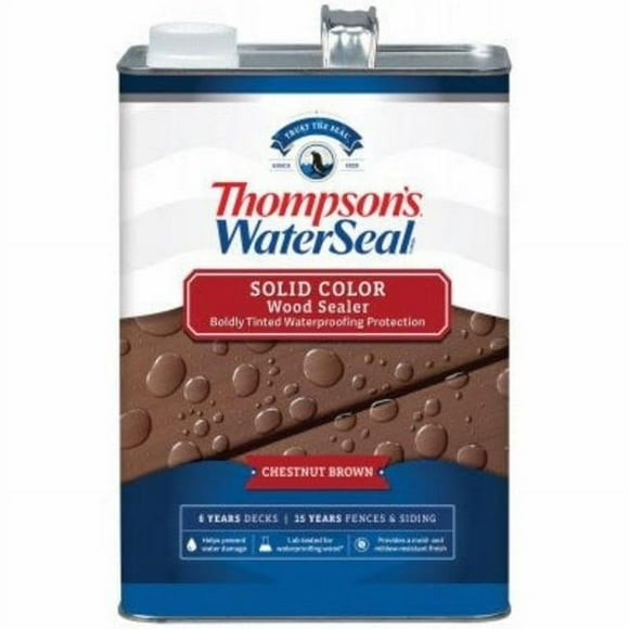 Thompsons Waterseal 185957 1 gal Teinture Solide Imperméable, Brun Gland