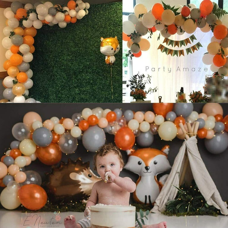 54PCS Woodland Birthday Party Decorations, Forest Animal Theme Balloon Arch  Kit for Baby Shower 
