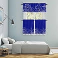 thumbnail image 5 of Blue Botanical Kitchen Curtains Sets for Windows 36 Inch Length, Farmhouse Spring Summer Flower Rod Pocket Window Treatments Tier Curtains and Valances Set for Bedroom/Bathroom, 5 of 8