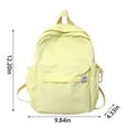 thumbnail image 3 of Goohae Canvas Backpack, Multicolor Small Backpack, Aesthetic Cute Solid Color Backpack, Nylon Laptop Bag for Women, Lightweight Daypack with Padded Straps, 3 of 4