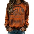 thumbnail image 5 of Womens Tops Fall Sales Witch Graphic Print Lightweight Pullover Halloween Sweatshirt for Women, 5 of 6