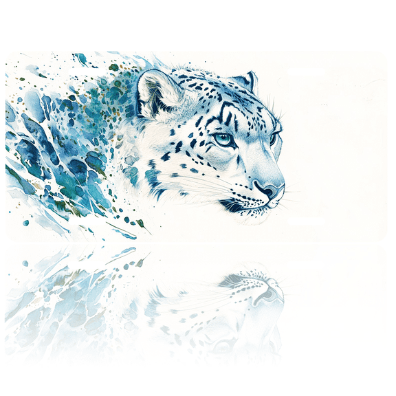 1 Pcs 2D Flat License Plate Covers & Frames, Snow Leopard For Decorative Front, Waterproof For Decoration Aluminum License Plate Covers & Frames Cover For Men Women, 12" X 6"