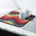 thumbnail image 3 of Fashion Coffee Mat - Eco-Friendly Non-Slip Drying Mat for Kitchen Counter, Retro Geometric, 3 of 5