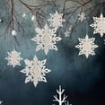 thumbnail image 1 of Adornos colgantes para escaparates de centros comerciales, accesorios para fiestas navideñas en tres dimensiones con copos de nieve, 1 of 4