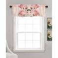 thumbnail image 3 of Romantic Pink Roses Kitchen Valances for Windows Farmhouse Linen Window Valance Curtain for Living Room Window Treatment Watercolor Vintage Botanical Floral Valance Rod Pocket Topper, 60 x 18 Inch, 3 of 6
