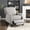 beige brown, variant on Transitional Reclining Chair | Push - Back in Living Area | Nailhead Trim Design | High Weight Capacity