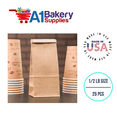 thumbnail image 3 of Bakery Bags Paper Bags Tin Tie Tab Bags Cookie Bags, Coffee Bags Tin Tie Bags (1/2 LB 25 Pack Kraft with No Window), 3 of 4