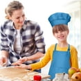 thumbnail image 4 of juego de delantal y gorro para niños y manga, delantal de chef para niños para cocinar, hornear, pintar, monos, arte de pintura para jardín de infantes, 4 of 8