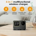 thumbnail image 3 of INSMART 5 in 1 Wireless Charging Station,15W Fast Charge with Digital Clock,Night Light Temperature Display Wireless Charging for iPhone,Apple Watch,Airpods, 3 of 6