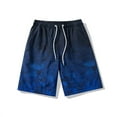 thumbnail image 3 of NOLDARES Men Mesh Liner Stretch Men's Bathing Suit Swimming Trunks for Men Beach Shorts Print Swim Shorts(Dark Blue,L), 3 of 3