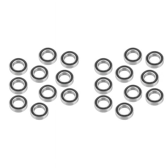 20Pcs 15267- Rubber Sealed Deep Groove Ball Bearing 15X26X7mm Sealed Ball Ring Bicycle Bottom Hub Bearing