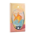 thumbnail image 2 of Yayeee Blank Wall Plate Cover 1-Gang 4.5"x2.7" Home Unused Decorative Outlet, Goldfish, 2 of 7