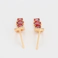 thumbnail image 4 of Aretes Colgantes Fiesta Dama Swarovski y Rubí Oro 14K Lam dorado Unitalla, 4 of 7