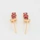 thumbnail image 4 of Aretes Colgantes Fiesta Dama Swarovski y Rubí Oro 14K Lam dorado Unitalla, 4 of 7